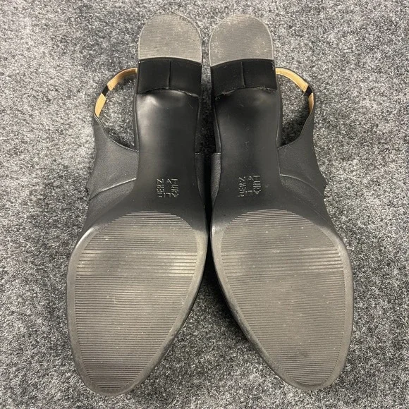 Naturalizer Berlin Womens 9.5M Black Platform Mary Jane Heels Slingback Chunky - Picture 10 of 10